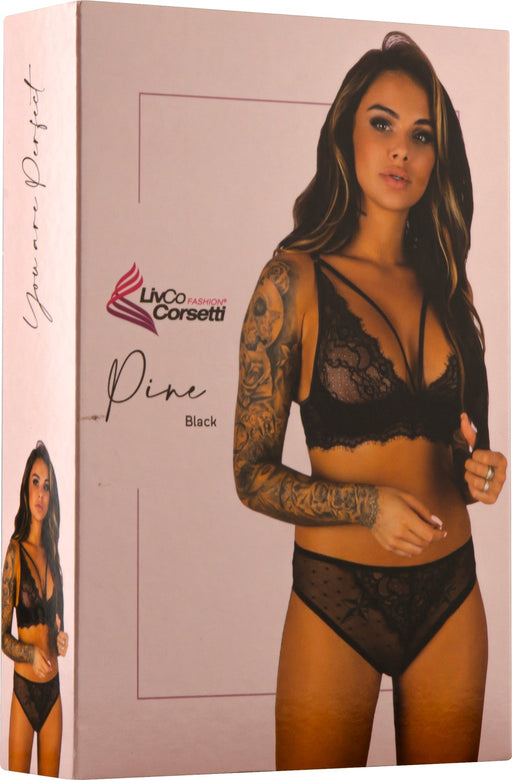 LivCo - Pine - Lingerieset - Zwart-Erotiekvoordeel.nl