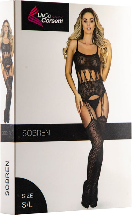 LivCo - Sobren - Catsuit - One Size - Zwart-Erotiekvoordeel.nl