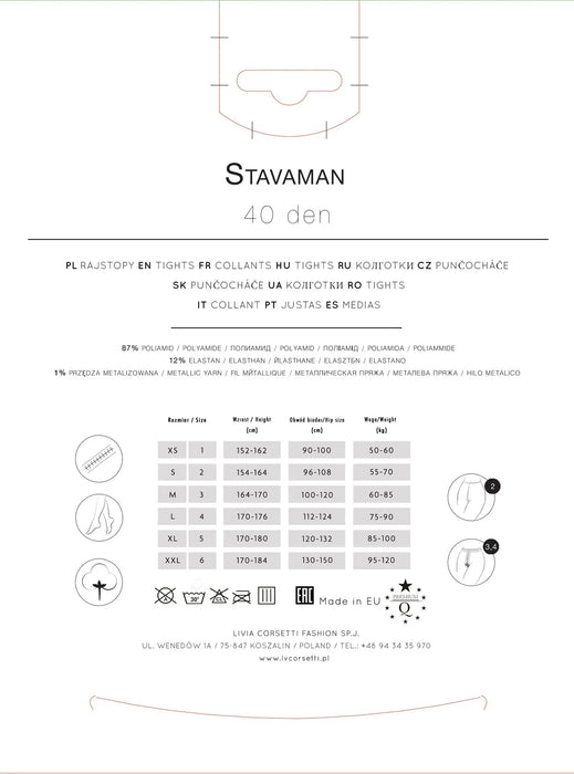 LivCo - Stavaman - Panty - 20 denier - Zwart-Erotiekvoordeel.nl