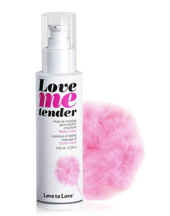 Love me Tender - Verwarmende Massageolie - Cotton Candy-Erotiekvoordeel.nl