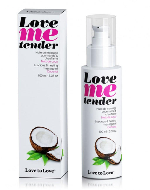 Love me Tender - Verwarmende Massageolie - Coconut-Erotiekvoordeel.nl