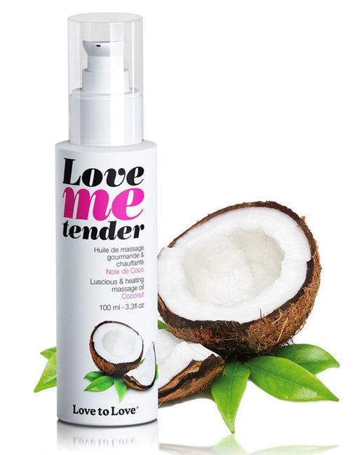 Love me Tender - Verwarmende Massageolie - Coconut-Erotiekvoordeel.nl