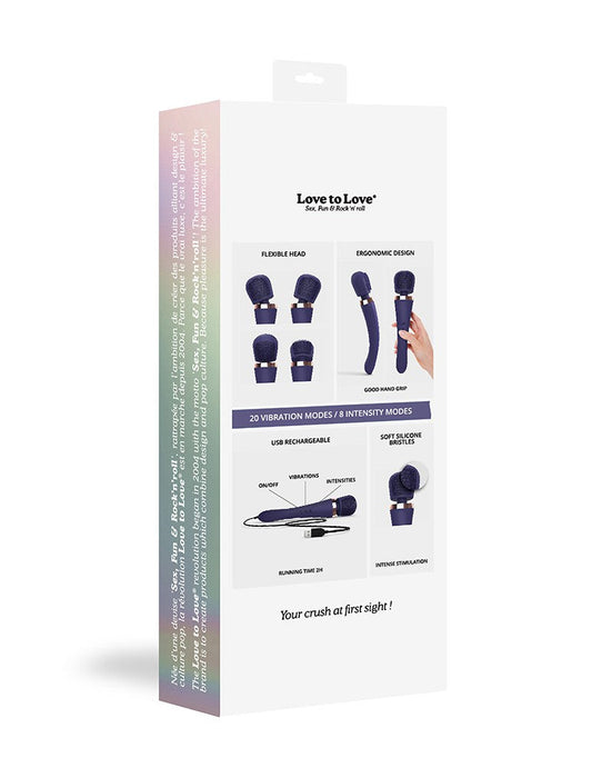 Love to Love - Brush Crush - Wand Vibrator - Paars-Erotiekvoordeel.nl