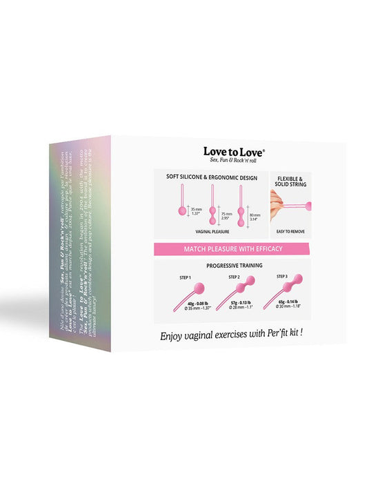 Love to Love - Per'fit Kit Kegel Balletjes Bekkenbodem Training - Roze-Erotiekvoordeel.nl