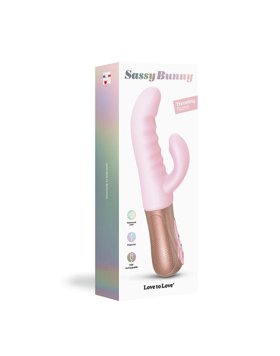 Love to Love - Sassy Bunny - Rabbit Vibrator met Tapping Functie - Lichtroze-Erotiekvoordeel.nl