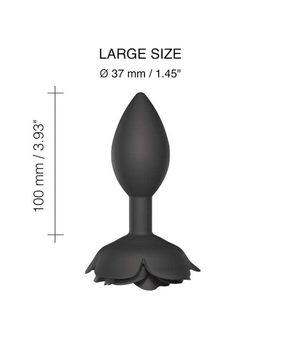 Love to Love - Open Roos Buttplug - Maat L - Zwart-Erotiekvoordeel.nl