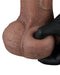 LoveToy - Dildo - Dubbellaagse Siliconen Dildo XXL - Lengte 28 cm - Diameter 7.4 cm - Bruin-Erotiekvoordeel.nl