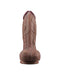 LoveToy - Dildo - Dubbellaagse Siliconen Dildo XXL - Lengte 28 cm - Diameter 7.4 cm - Bruin-Erotiekvoordeel.nl