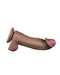 LoveToy - Dildo - Dubbellaagse Siliconen Dildo XXL - Lengte 28 cm - Diameter 7.4 cm - Bruin-Erotiekvoordeel.nl