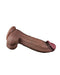 LoveToy - Dildo - Dubbellaagse Siliconen Dildo XXL - Lengte 28 cm - Diameter 7.4 cm - Bruin-Erotiekvoordeel.nl