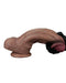 LoveToy - Dildo - Dubbellaagse Siliconen Dildo XXL - Lengte 28 cm - Diameter 7.4 cm - Bruin-Erotiekvoordeel.nl