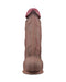 LoveToy - Dildo - Dubbellaagse Siliconen Dildo XXL - Lengte 31 cm - Diameter 7.6 cm - Bruin-Erotiekvoordeel.nl