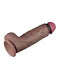 LoveToy - Dildo - Dubbellaagse Siliconen Dildo XXL - Lengte 31 cm - Diameter 7.6 cm - Bruin-Erotiekvoordeel.nl