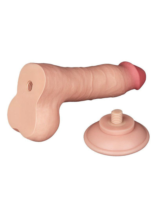 LoveToy - Dildo - Glijdende Huid Dildo - Lengte 20 cm - Diameter 3.9 cm - Lichte Huidskleur-Erotiekvoordeel.nl