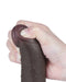 LoveToy - Dildo Met Sliding Skin Technologie - 19,5 cm x Ø 3,6 cm - Zwart-Erotiekvoordeel.nl