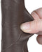 LoveToy - Dildo Met Sliding Skin Technologie - 19,5 cm x Ø 3,6 cm - Zwart-Erotiekvoordeel.nl