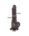 LoveToy - Dildo Met Sliding Skin Technologie - 19,5 cm x Ø 3,6 cm - Zwart-Erotiekvoordeel.nl