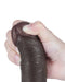 LoveToy - Dildo Met Sliding Skin Technologie - 20 cm x Ø 3,8 cm - Bruin-Erotiekvoordeel.nl