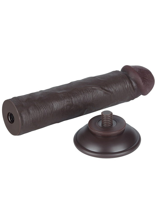 LoveToy - Dildo Met Sliding Skin Technologie - 20 cm x Ø 3,8 cm - Bruin-Erotiekvoordeel.nl