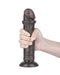 LoveToy - Dildo Met Sliding Skin Technologie - 20 cm x Ø 3,8 cm - Bruin-Erotiekvoordeel.nl