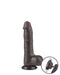 LoveToy - Dildo Met Sliding Skin Technologie - 20 cm x Ø 3,9 cm - Bruin-Erotiekvoordeel.nl