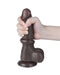 LoveToy - Dildo Met Sliding Skin Technologie - 20 cm x Ø 3,9 cm - Bruin-Erotiekvoordeel.nl