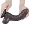 LoveToy - Dildo Met Sliding Skin Technologie - 20 cm x Ø 3,9 cm - Bruin-Erotiekvoordeel.nl