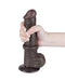 LoveToy - Dildo Met Sliding Skin Technologie - 20,8 cm x Ø 4 cm - Bruin-Erotiekvoordeel.nl