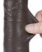 LoveToy - Dildo Met Sliding Skin Technologie - 20,8 cm x Ø 4 cm - Bruin-Erotiekvoordeel.nl