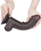 LoveToy - Dildo Met Sliding Skin Technologie - 20,8 cm x Ø 4 cm - Bruin-Erotiekvoordeel.nl