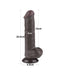 LoveToy - Dildo Met Sliding Skin Technologie - 20,8 cm x Ø 4 cm - Bruin-Erotiekvoordeel.nl