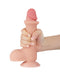 LoveToy - Dubbellaags Dildo - Glijdende Huid Dildo - Lengte 19.5 cm - Diameter 3.7 cm - Lichte Huidskleur-Erotiekvoordeel.nl