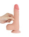 LoveToy - Dubbellaags Dildo - Glijdende Huid Dildo - Lengte 19.5 cm - Diameter 3.7 cm - Lichte Huidskleur-Erotiekvoordeel.nl