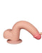 LoveToy - Dubbellaags Dildo - Glijdende Huid Dildo - Lengte 22 cm - Diameter Ø 3.7 cm - Lichte Huidskleur-Erotiekvoordeel.nl