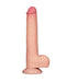 LoveToy - Dubbellaags Dildo - Glijdende Huid Dildo - Lengte 22 cm - Diameter Ø 3.7 cm - Lichte Huidskleur-Erotiekvoordeel.nl