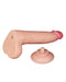 LoveToy - Dubbellaags Dildo - Glijdende huid Dildo - Lengte 20 cm - Diameter 4 cm - Lichte Huidskleur - TPE-Erotiekvoordeel.nl