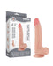 LoveToy - Dubbellaags Dildo - Glijdende huid Dildo - Lengte 20 cm - Diameter 4 cm - Lichte Huidskleur - TPE-Erotiekvoordeel.nl