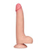 LoveToy - Dubbellaags Dildo - Glijdende huid Dildo - Lengte 20 cm - Diameter 4 cm - Lichte Huidskleur - TPE-Erotiekvoordeel.nl