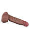 LoveToy - Dubbellaags Siliconen Dildo - 18,5 cm x Ø 3,7 cm - Bruin-Erotiekvoordeel.nl