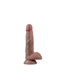 LoveToy - Dubbellaags Siliconen Dildo - 18,5 cm x Ø 3,7 cm - Bruin-Erotiekvoordeel.nl