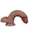 LoveToy - Dubbellaags Siliconen Dildo - 19,5 cm x Ø 3,7 cm - Bruin-Erotiekvoordeel.nl