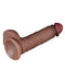 LoveToy - Dubbellaags Siliconen Dildo - 19,5 cm x Ø 3,7 cm - Bruin-Erotiekvoordeel.nl