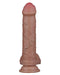 LoveToy - Dubbellaags Siliconen Dildo - 20,5 cm x Ø 4 cm - Bruin-Erotiekvoordeel.nl