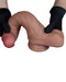 LoveToy - Dubbellaags Siliconen Dildo - 21,5 cm x Ø 4,2 cm - Bruin-Erotiekvoordeel.nl