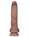 LoveToy - Dubbellaags Siliconen Dildo - 22 cm x Ø 4,2 cm - Bruin-Erotiekvoordeel.nl