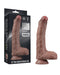 LoveToy - Dubbellaags Siliconen Dildo - 22 cm x Ø 4,2 cm - Bruin-Erotiekvoordeel.nl