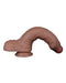 LoveToy - Dubbellaags Siliconen Dildo - 22 cm x Ø 4,2 cm - Bruin-Erotiekvoordeel.nl