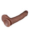 LoveToy - Dubbellaags Siliconen Dildo - 22 cm x Ø 4,2 cm - Bruin-Erotiekvoordeel.nl