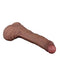 LoveToy - Dubbellaags Siliconen Dildo - 22 cm x Ø 4,2 cm - Bruin-Erotiekvoordeel.nl