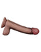 LoveToy - Dubbellaags Siliconen Dildo - 22,5 cm x Ø 4,2 cm - Bruin-Erotiekvoordeel.nl